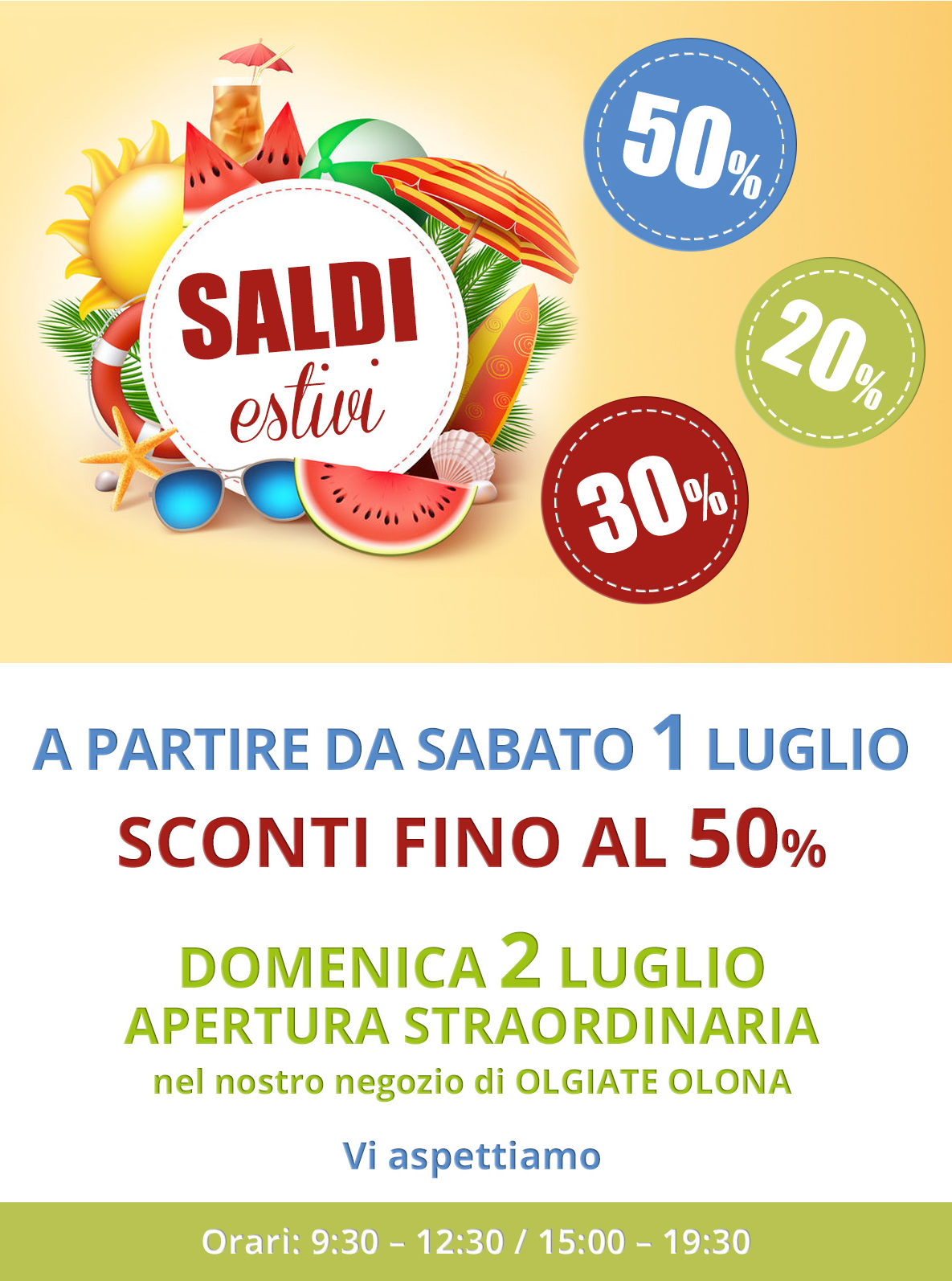 Saldi Estivi: sconti fino al 50% - Abbigliamento per tutta la famiglia -  Corti