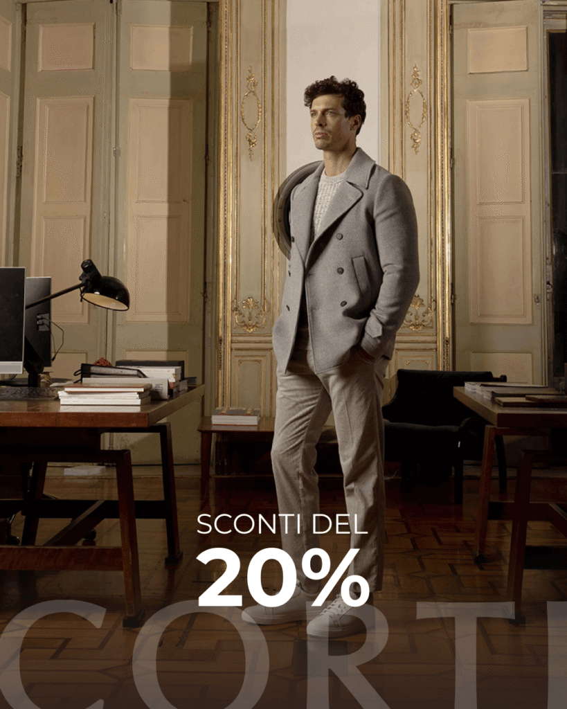 Sabato 18 ottobre e Domenica 19 ottobre scopri le nuove collezioni Autunno/Inverno uomo con uno sconto speciale del 20%.